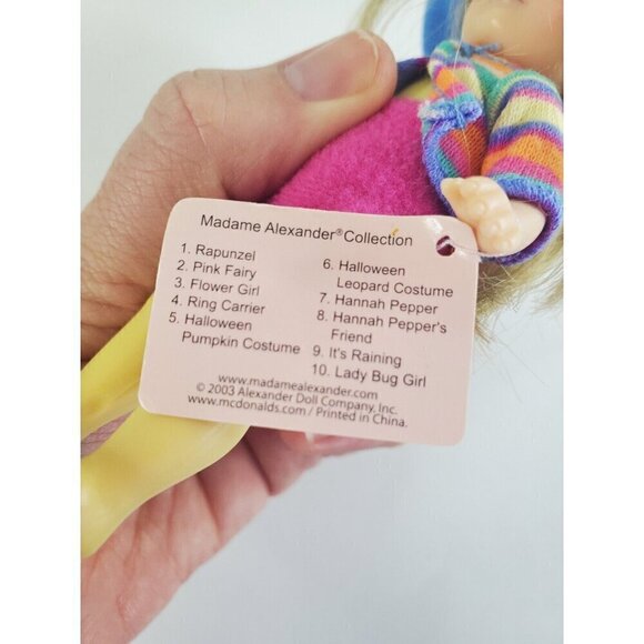 Madame Alexander 2003 McDonalds Happy Meal Dolls Set Of 3 w/tags 5" tall Vintage - Picture 8 of 8